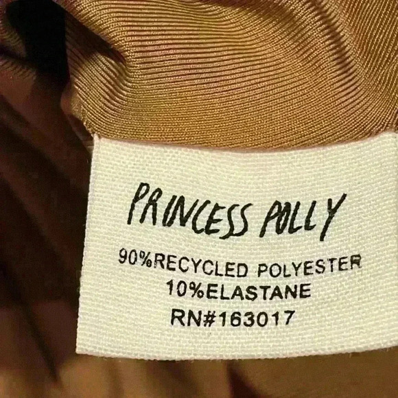 NWT Princess Polly LONG SLEEVE BODYSUIT BEIGE 6 - Picture 7 of 15